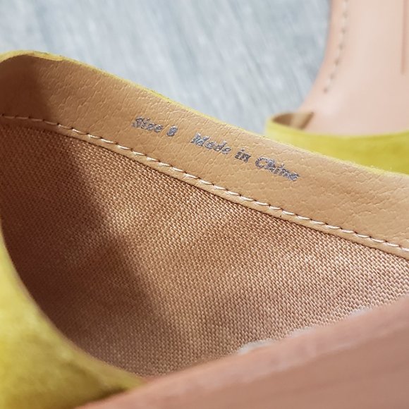 Dolce Vita Yellow Slide Sandals - Picture 9 of 14